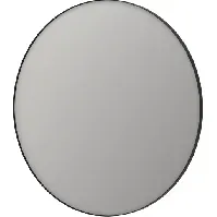 Bilde av Sanibell Ink SP17 speil med lys, dimbar, duggfri, børstet sort, Ø120 cm Baderom > Innredningen