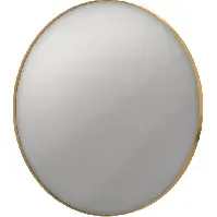 Bilde av Sanibell Ink SP17 speil med lys, dimbar, duggfri, gull, Ø80 cm Baderom > Innredningen