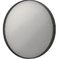 Bilde av Sanibell Ink SP17 speil med lys, dimbar, duggfri, sort, Ø40 cm Baderom > Innredningen