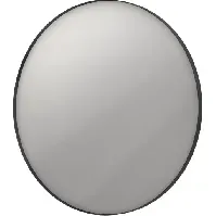 Bilde av Sanibell Ink SP17 speil med lys, dimbar, duggfri, sort, Ø80 cm Baderom > Innredningen