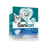 Bilde av Sanicat Active White kattesand, strø, for katter, uparfymert, 10L, klumper Kjæledyr - Katt - Kattesand og annet søppel