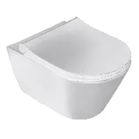 Bilde av Sanipro Aquaform Rimless Vegghengt Toalett - Inkl. Soft-close Sete Hvit Vegghengt toalett