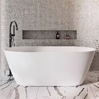 Bilde av Sanipro Dino Frittstående Badekar 169 - Solid Surface Hvit Matt / 169cm Frittstående badekar