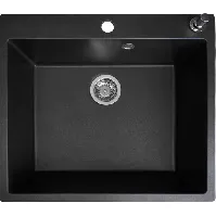 Bilde av Secher Houston kjøkkenvask, 59x52,5 cm, sort Kjøkken > Kjøkkenvasken