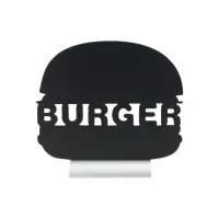 Bilde av Securit® silhouet BURGER bordskilt med alufod Barn & Bolig - Bartilbehør - Menyer