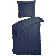 Bilde av Sengetøy - 140x200 cm - Opal midnight blue - 100 % bomullsateng - Night &amp; Day Sengetøy ,  Enkelt sengetøy , Enkelt sengetøy 140x200 cm