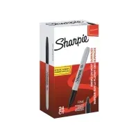Bilde av Sharpie® marker fine sort - boks med 20+4 stk. Skriveredskaper - Markør - Permanenttusj