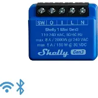 Bilde av Shelly 1 Mini (GEN 3) WiFi-relé med potensialfri kontakt (230VAC) Backuptype - El