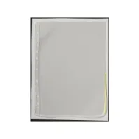 Bilde av Signallomme, 100 MY, gul kant, pakke a 100 stk. Arkivering - Elastikmapper & Chartekker - Plastlommer