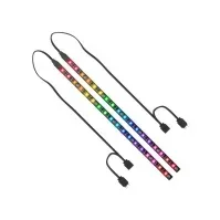 Bilde av SilentiumPC Aurora Stripes ARGB, LED strip, 18 ampuller, LED, 2 stykker PC-Komponenter - Skap og tilbehør - Tilbehør