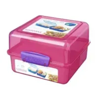 Bilde av Sistema Madkasse Lunch Cube Itsy Bitsy - Pink/lilla Kjøkkenutstyr - lunsj - Matboks