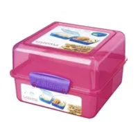 Bilde av Sistema Madkasse Lunch Cube Itsy Bitsy - Pink/lilla Kjøkkenutstyr - lunsj - Matboks