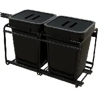 Bilde av Skanitek Sorti 45/2 kildesorteringssystem, 22 liter, sort Kjøkken > Kjøkkenutstyr