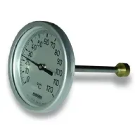 Bilde av Skivetermometer ø100mm 200mm Rørlegger artikler - Rør og beslag - Trykkrør og beslag