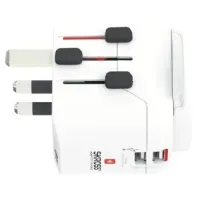 Bilde av Skross PRO Light USB (2xA) - World, Universell, Universell, 100 - 250 V, 50 - 60 Hz, 6,3 A, Hvit PC tilbehør - Ladere og batterier - Strømforsyningsadapter
