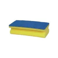 Bilde av Skuresvamp, 7 x 15 cm, blå, pakke a 10 stk. Rengjøring - Tørking - Kluter & lignende - Svamper & skureprodukter