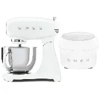Bilde av Smeg Kjøkkenmaskin med iskremmaskin, hvit Ismaskin