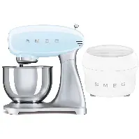 Bilde av Smeg Kjøkkenmaskin med iskremmaskin, pastellblå Ismaskin