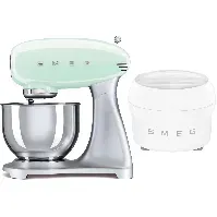 Bilde av Smeg Kjøkkenmaskin med iskremmaskin, pastellgrønn Ismaskin