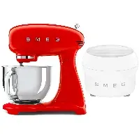 Bilde av Smeg Kjøkkenmaskin med iskremmaskin, rød Ismaskin