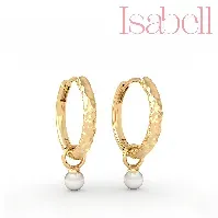 Bilde av Smykkekæden Isabell Forgylt Sølv Øredobber Med Perle OBE136