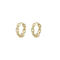 Bilde av Snö Of Sweden Dublin Small Chain Ring Earring Plain Gold 14,5mm Hjem & tilbehør - Smykker - Øredobber