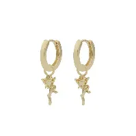 Bilde av Snö Of Sweden Fairytale Rose Ring Earrings Plain Gold 14,5mm Hjem & tilbehør - Smykker - Øredobber