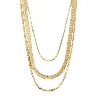 Bilde av Snake Chain 3-Row Necklace - Accessories