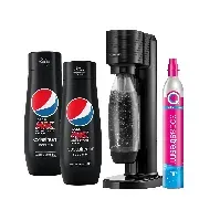 Bilde av Sodastream - GAIA Black + 2 x Pepsi Max Sirup (Carbon Cylinder Included) - Bundle - Hjemme og kjøkken
