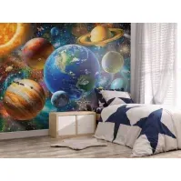 Bilde av Solsystem tapet 243 x 305 cm Maling og tilbehør - Veggbekledning - Veggmaleri