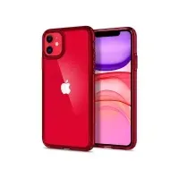 Bilde av Spigen ACS00405, Etui, Apple, iPhone 11, 15,5 cm (6.1), Rød, Gjennomsiktig Tele & GPS - Mobilt tilbehør - Deksler og vesker