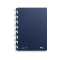 Bilde av Spiralkalender blå PP-plast med 1 dag pr./side 2024 Papir & Emballasje - Kalendere & notatbøker - Kalendere