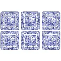 Bilde av Spode Blue Italian Glassunderlag 6-pack 10,5 x 10,5 cm Glassbrikker