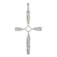 Bilde av Støvring Design Cross Rodinert Sølv Anheng Med Zirconia 14237955