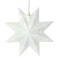 Bilde av Star Trading Classic julestjerne med lys, hvit Julepynt