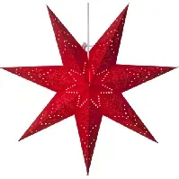 Bilde av Star Trading Sensy julestjerne med lys, rød, 51 cm Julepynt