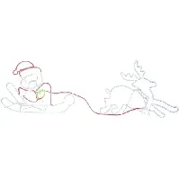 Bilde av Star Trading julenissen i slede m/lys Julepynt