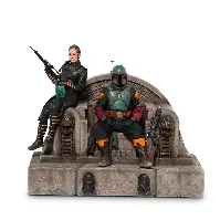 Bilde av Star Wars - Boba Fett and Fennec Shand on Throne Statue Delux Art Scale 1/10 - Fan-shop
