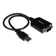 Bilde av StarTech.com 1 ft USB to RS232 Serial DB9 Adapter Cable with COM Retention - Seriell adapter - USB - RS-232 - svart PC tilbehør - Kontrollere - IO-kort