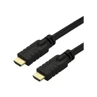 Bilde av StarTech.com 10m(30ft) HDMI 2.0 Cable, 4K 60Hz Active HDMI Cable, CL2 Rated for In Wall Installation, Long Durable High Speed Ultra-HD HDMI Cable, HDR 10, 18Gbps, Male to Male Cord, Black - Al-Mylar EMI Shielding (HD2MM10MA) - HDMI-kabel - HDMI hann til H