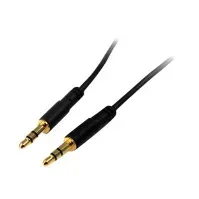 Bilde av StarTech.com 3.5mm Audio Cable - 10 ft - Slim - M / M - AUX Cable - Male to Male Audio Cable - AUX Cord - Headphone Cable - Auxiliary Cable (MU10MMS) - Lydkabel - mini-phone stereo 3.5 mm hann til mini-phone stereo 3.5 mm hann - 3 m - svart - for P/N: KIT