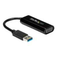 Bilde av StarTech.com USB 3.0 to VGA Adapter - Slim Design - 1920x1200 - Video adapter - TAA-samsvar - USB-type A hann til HD-15 (VGA) hunn - 19 cm - svart - for P/N: MXT101MM PC-Komponenter - Skjermkort & Tilbehør - USB skjermkort
