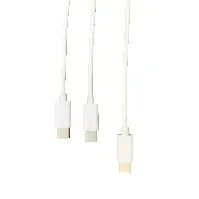 Bilde av Steelplay Dual Play&Charge Cable For Ps5 Controllers - Whi - Videospill og konsoller