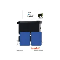 Bilde av Stempelpude Trodat 6/50, blå, pakke a 2 stk. Kontorartikler - Frimerker - Stempelputer & Stempelfarge