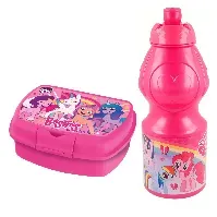 Bilde av Stor - My Little Pony - Sandwich Box + Sports Water Bottle 400 ml. - Leker