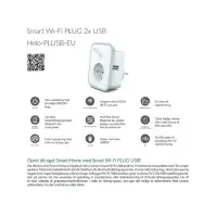 Bilde av Strong HELO-PLUSB-EU Smart Wi-Fi PLUG med 2 x USB PC tilbehør - Nettverk - HomePlug/Powerline
