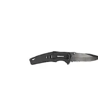 Bilde av Swiss Tech foldekniv sort 4'' - Titanium coated blad, nylon fiber skæfte & 25mm savspor Kontorartikler - Skjæreverktøy - Kniver