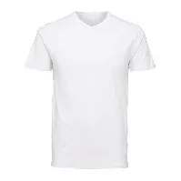 Bilde av  T-skjorteSelected Homme New Pima V-neck T-skjorte - Hvit