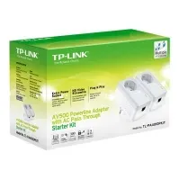 Bilde av TP-Link TL-PA4010PKIT AV500+ Powerline Kit with AC Pass Through - - strømlinjeadaptersett - - HomePlug AV (HPAV) - veggpluggbar (en pakke 2) PC tilbehør - Nettverk - HomePlug/Powerline