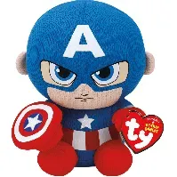 Bilde av TY Plush - Beanie Boos - Captain America (Regular) (TY41189) - Leker